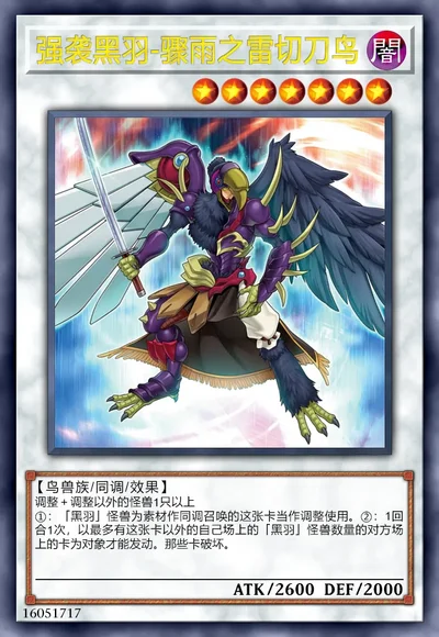 强袭黑羽-骤雨之雷切刀鸟