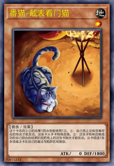 番猫-戴表看门猫